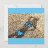 Invitation Blue Bikini Beach Sand Thunder_Cove (Dos)