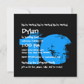 Invitation BLUE BLACK 10e anniversaire Fête 10 ans V02 (Dos)