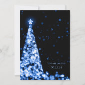 Invitation Blue Black Christmas Tree Company (Dos)