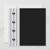 Invitation Blue Black Tuxedo Bow Cravate Hommes fête d'annive (Dos)