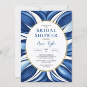 Invitation Blue Bliss Bio Fête de Mariage Florale (Devant)