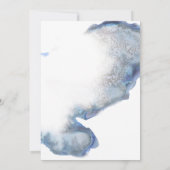 Invitation Blue Blue Blue Ombre Gold Frame Unisex Anniversair (Dos)