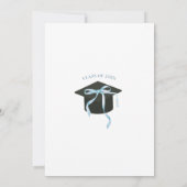 Invitation Blue Boho Coquette Bow Pearl Graduation Party (Dos)