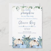 Invitation Blue Boho un peu Citrouille est sur le chemin (Devant)