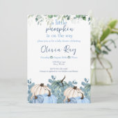 Invitation Blue Boho un peu Citrouille est sur le chemin (Debout devant)