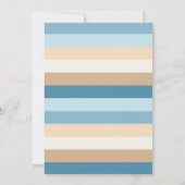 Invitation Blue Boho Watercolor Rainbow Boy Baby shower (Dos)