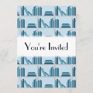 Invitation Blue Books sur Shelf.