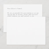 Invitation Blue Botanical Modern Wedding Thank You Card (Devant / Derrière)