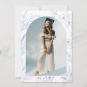 Invitation Blue Botanical Sketch Graduation Invite (Dos)