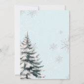 Invitation Blue Bow Baby Il fait froid dehors Baby shower (Dos)