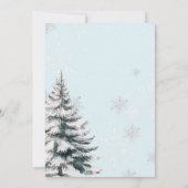 Invitation Blue Bow Baby Il fait froid dehors Baby shower (Dos)