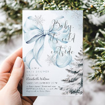 Blue Bow Baby Il fait froid dehors Baby shower