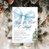 Invitation Blue Bow Baby Il fait froid dehors Baby shower