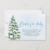 Invitation Blue Bow Christmas Tree Books for Baby Baby Shower (Devant)