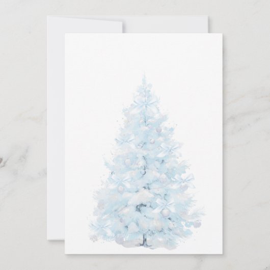 Invitation Blue Bow Cold Outside Boy Baby Shower (Dos)