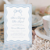 Invitation Blue Bow Elle noue la Fête des mariées de noeud