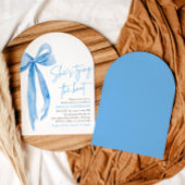 Invitation Blue Bow Elle noue la Fête des mariées de noeud