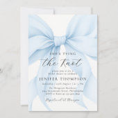 Invitation Blue Bow Elle noue la Fête des mariées de noeud (Devant)
