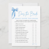 Invitation Blue Bow Est L'Épouse Connaît Vraiment Le Jeu Groo (Devant)