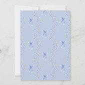 Invitation Blue Bow Floral Baby Boy Douche (Dos)