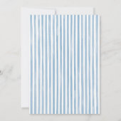 Invitation Blue Bow Little Citrouille Baby shower garçon (Dos)