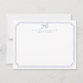 Invitation Blue Bow Nursery Note Card (Devant)