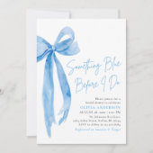Invitation Blue Bow quelque chose de bleu avant de faire Fête (Devant)