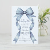 Invitation Blue Bow quelque chose de bleu avant de faire Fête (Debout devant)