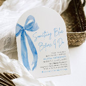 Invitation Blue Bow quelque chose de bleu avant de faire Fête