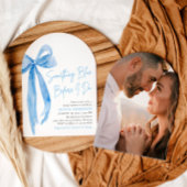 Invitation Blue Bow quelque chose de bleu avant de faire Fête