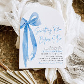 Invitation Blue Bow quelque chose de bleu avant de faire Fête