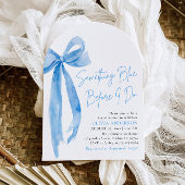 Invitation Blue Bow quelque chose de bleu avant de faire Fête