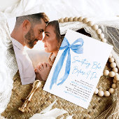 Invitation Blue Bow quelque chose de bleu avant de faire Fête
