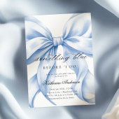 Invitation Blue Bow Quelque chose de bleu avant de faire Fête