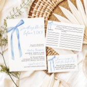 Invitation Blue Bow Quelque chose de bleu avant que je fasse
