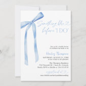 Invitation Blue Bow Quelque chose de bleu avant que je fasse (Devant)