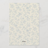 Invitation Blue Bow Regency Garden Tea Party Bridal Shower  (Dos)