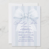 Invitation Blue bow something blue before I do bridal shower (Devant)