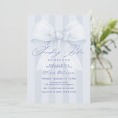 Invitation Blue bow something blue before I do bridal shower (Debout devant)