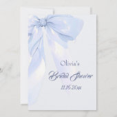Invitation Blue Bow Something Blue Before I DO Bridal Shower (Dos)