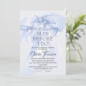 Invitation Blue Bow Something Blue Before I DO Bridal Shower (Debout devant)