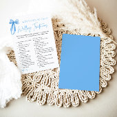 Invitation Blue Bow Traditions Mariages Fête des mariées Jeu