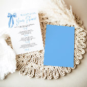 Invitation Blue Bow What's On Your Phone Fête des mariées Gam