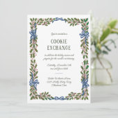 Invitation Blue Bows et Holly Garland (Debout devant)