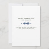 Invitation Blue Bows et Holly Garland (Dos)