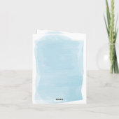 Invitation Blue Boy Baby shower, c'est un Baby shower garçon (Dos)