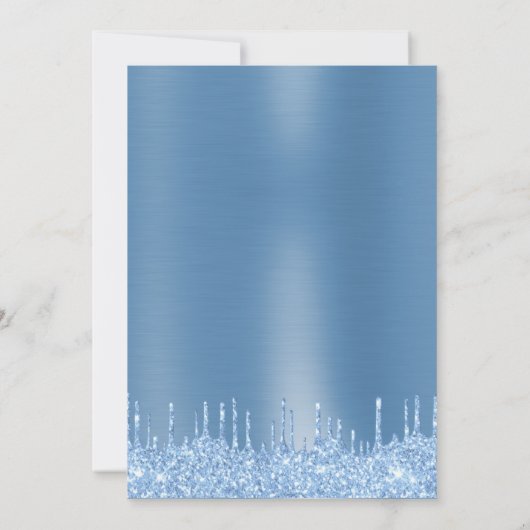 Invitation Blue Boy Baby shower Parties scintillant Drift Bab (Dos)