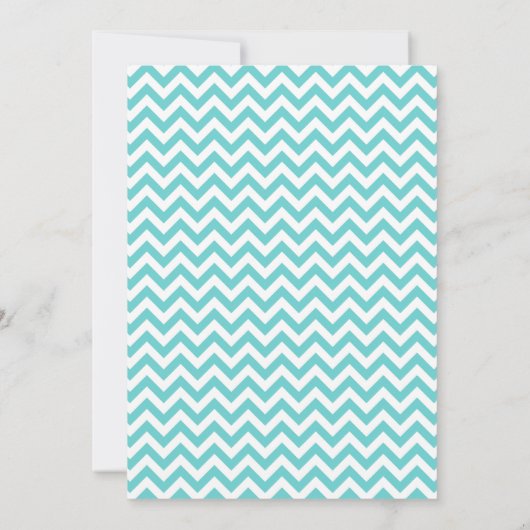 Invitation Blue Boy Mustache Chevron Anniversaire (Dos)
