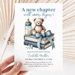 Invitation Blue Boy Teddy Bear Baby shower Nouveau Chapitre C<br><div class="desc">Blue Boy Teddy Bear Baby shower Nouveau chapitre commence l'invitation</div>