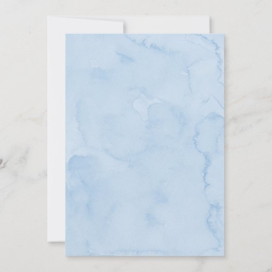 Invitation Blue Boy Teddy Bear Balloon First Birthday (Dos)